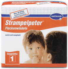 Strampelpeter - Flockenwindeln 4 x 56 Stück / Stärke 1