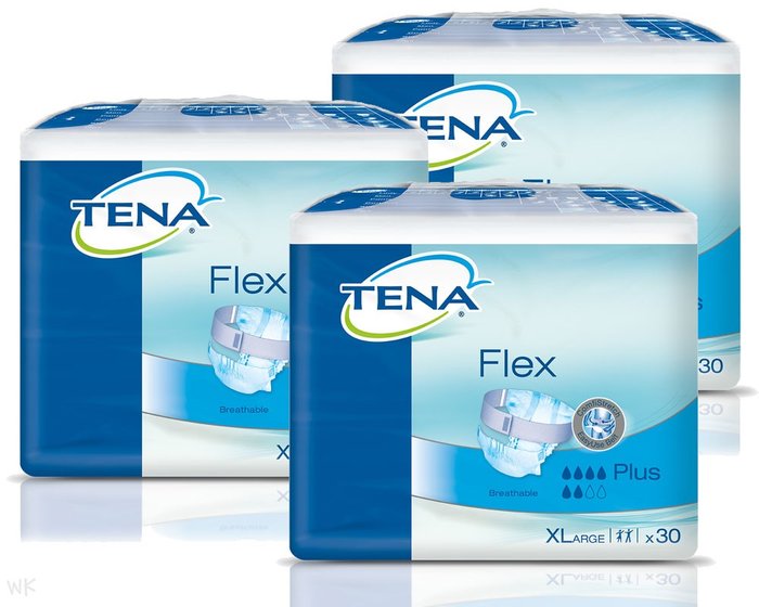 TENA Flex Plus XL L (Extra-Large) Größe 4 / 3 x 30 Stück