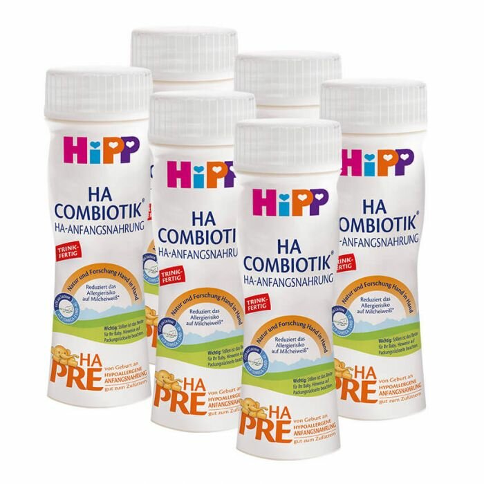 HiPP Milchnahrung Pre HA Combiotik® trinkfertig (6x200ml) 6er-Pack