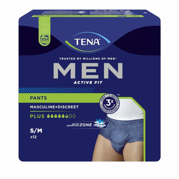 TENA Men Act.Fit Inkontinenz Pants Plus S/M blau - 1 x 12 Stk.