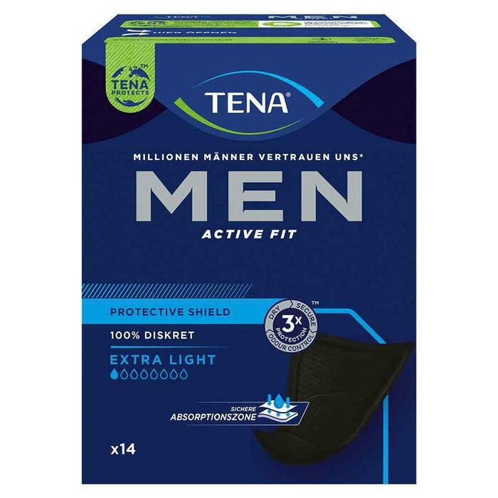 TENA Men Protective Shield Active Extra light Level 0 - Einlagen 4 x 14 Stk (56 Einlagen)