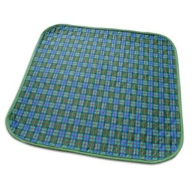 Inkontinenz Stuhlauflage 45 x 45 cm, blau-grün kariert