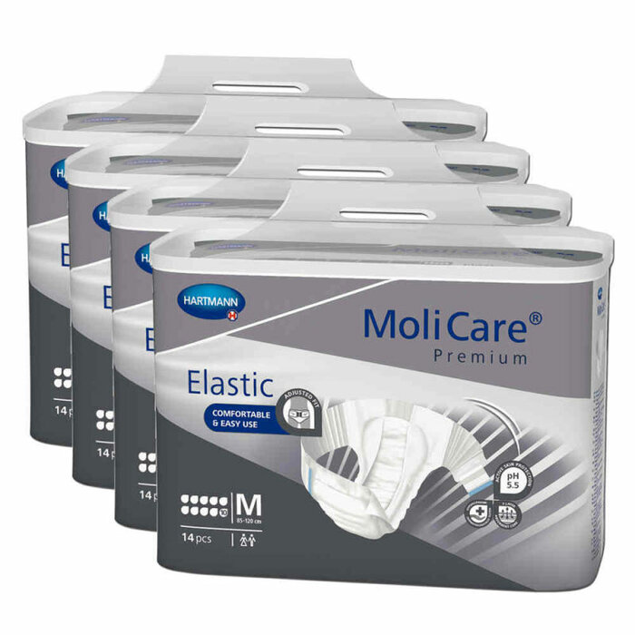 MoliCare Premium Elastic 10 Tropfen Gr. M - 4 x 14 Stk.
