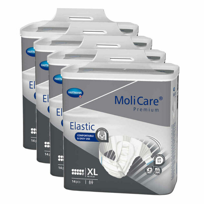MoliCare Premium Elastic 10 Tropfen Gr. XL - 4 x 14 Stk.