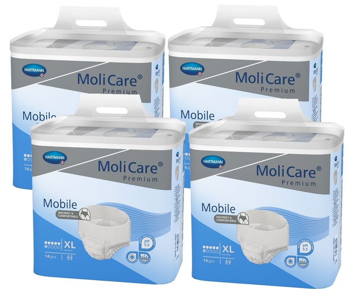 MoliCare Premium Mobile , XL extra-large - 6 Tropfen / 4 x 14 Stück