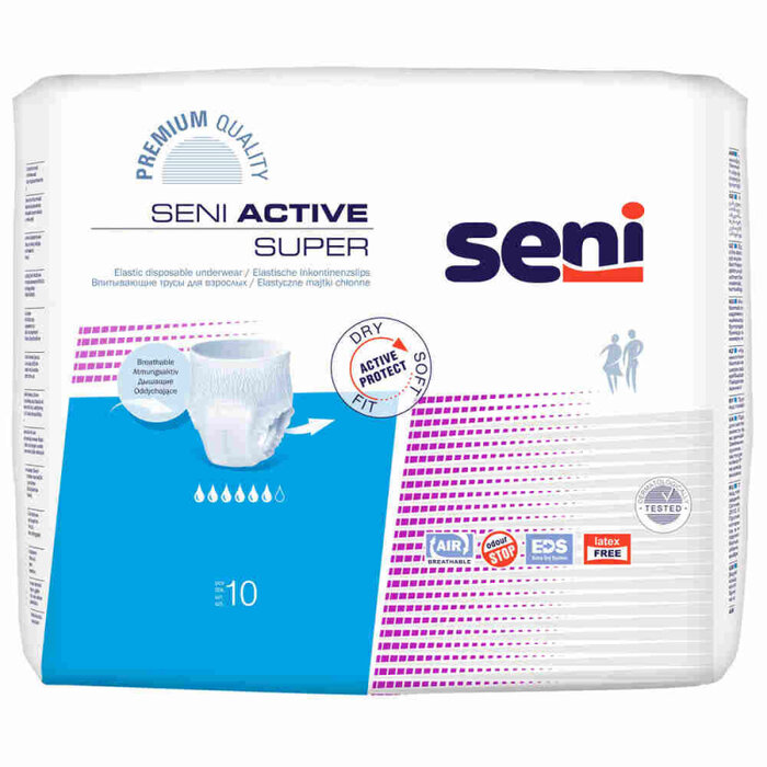 Seni Active Medium Super - Einwegwindeln Pants / 10 Stück