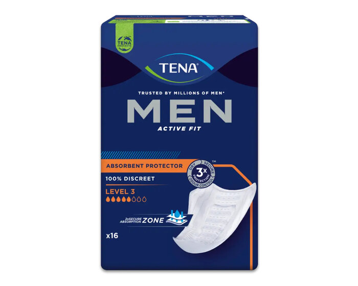 TENA Men Active Fit Level 3 Inkontinenz Einlagen - 6 x 16 Stk.