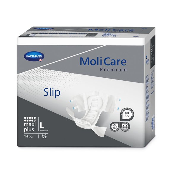 Molicare Premium Slip Maxi PLUS Größe XL (Large) - 4 x 14 Stk. - Nachfolge: Premium Elastic Slip 9 Tropfen XL