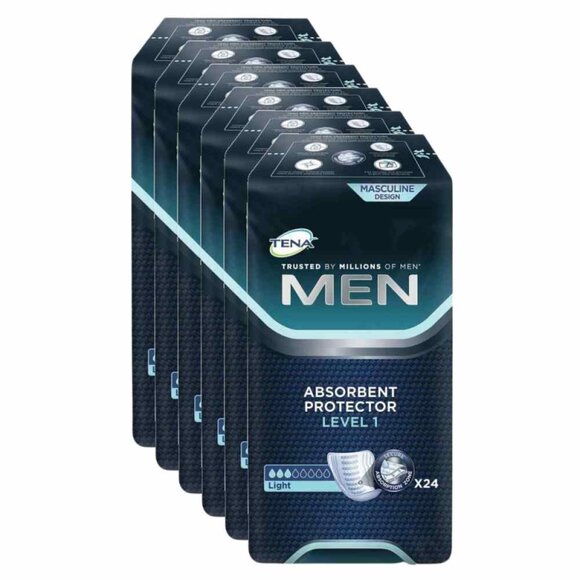 TENA Men Active Fit Level 1 Inkontinenz Einlagen - 6 x 24 Stk.