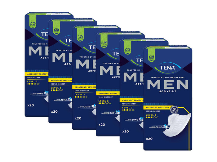 TENA for Men - Einlagen Level 2 / 120 Stück (6 x 20 Stk.)