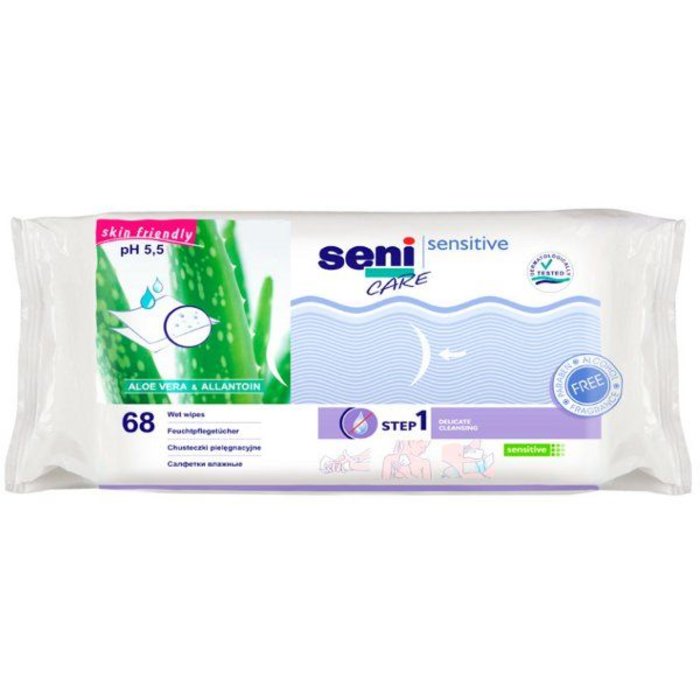 SENI Care Feuchttücher Sensitiv - 68 Stk.