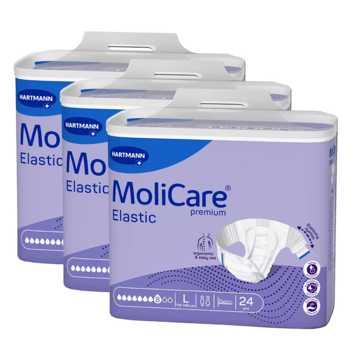 MoliCare Premium Elastic 8 Tropfen Gr. L (Large) - 3 x 24 Stk