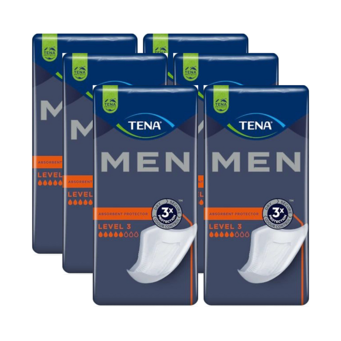 TENA Men Level 3 Active Fit - Inkontinenz Einlagen - 6 x 16 Stk. - Basisvariante Aktionspreis