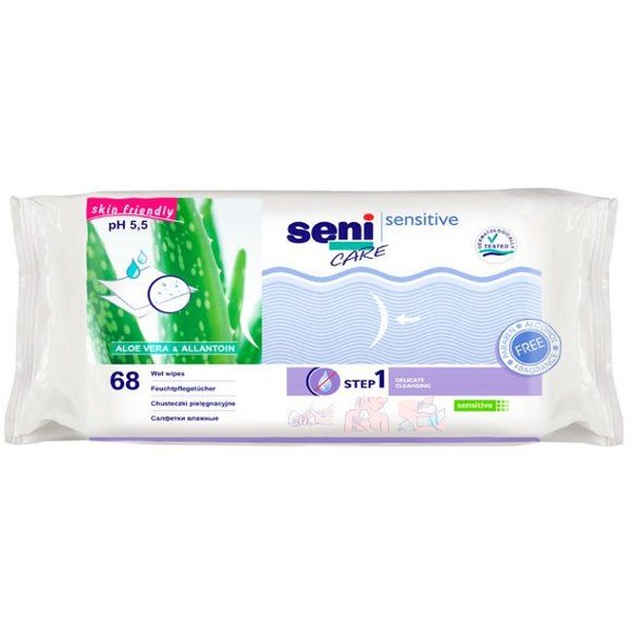SENI Care Feuchttücher Sensitiv - 68 Stk.