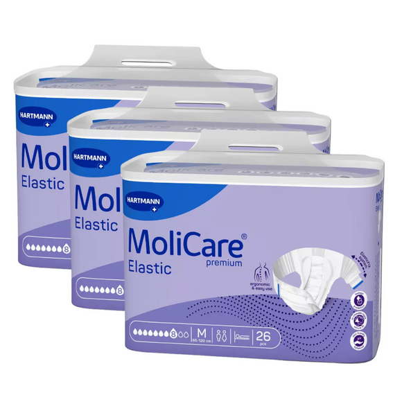 MoliCare Premium Elastic 8 Tropfen Gr. M - 3 x 26 Stk