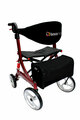 Leichtgewicht Rollator "Spring" mit justierbaren Spiralfedern in bordeauxrot Gr. M